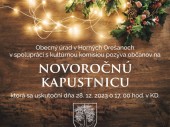 Pozvánka na novoročnú kapustnicu - štvrtok, 28.12.2023