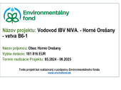 Vodovod IBV NIVA. - Horné Orešany - vetva B6-1
