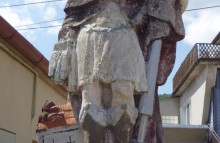 Požehnanie obnovenej sochy sv. Floriána