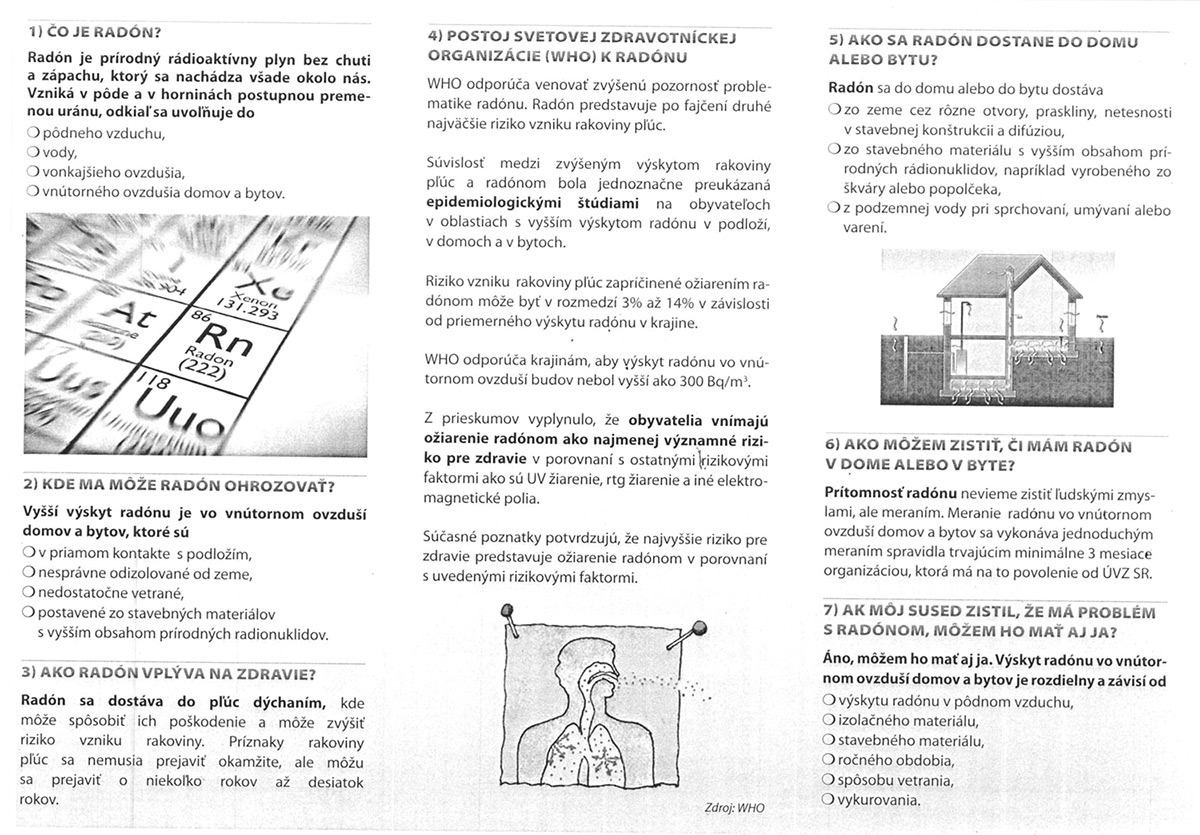 radon a zdravie obyvatelstva