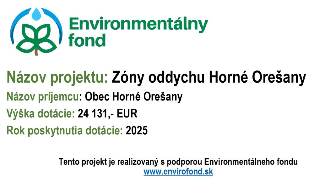 Zóny oddychu Horné Orešany